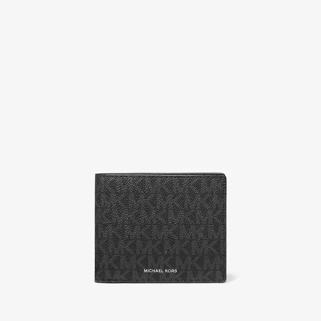 Michael Kors Cooper Logo Billfold Wallet With Coin Pouch Black