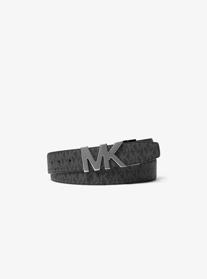 Michael Kors Reversible Signature Logo and Leather Belt Brown-Black