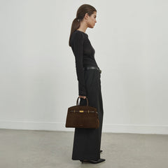 DeMellier The Midi Hudson mocha suede & mocha smooth