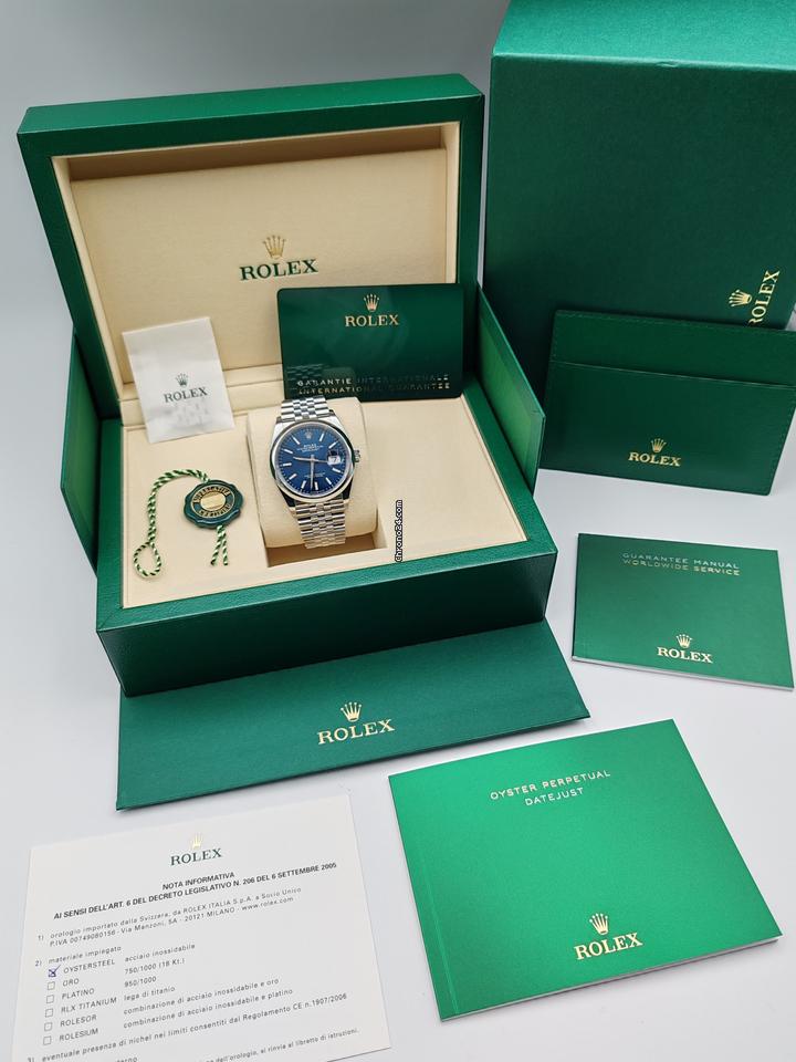 Rolex | Datejust | Rolex Datejust 36 126200 Blue Dial Jubilee New 2025 Full Set | Steel | 36 mm | Steel | Blue | Automatic