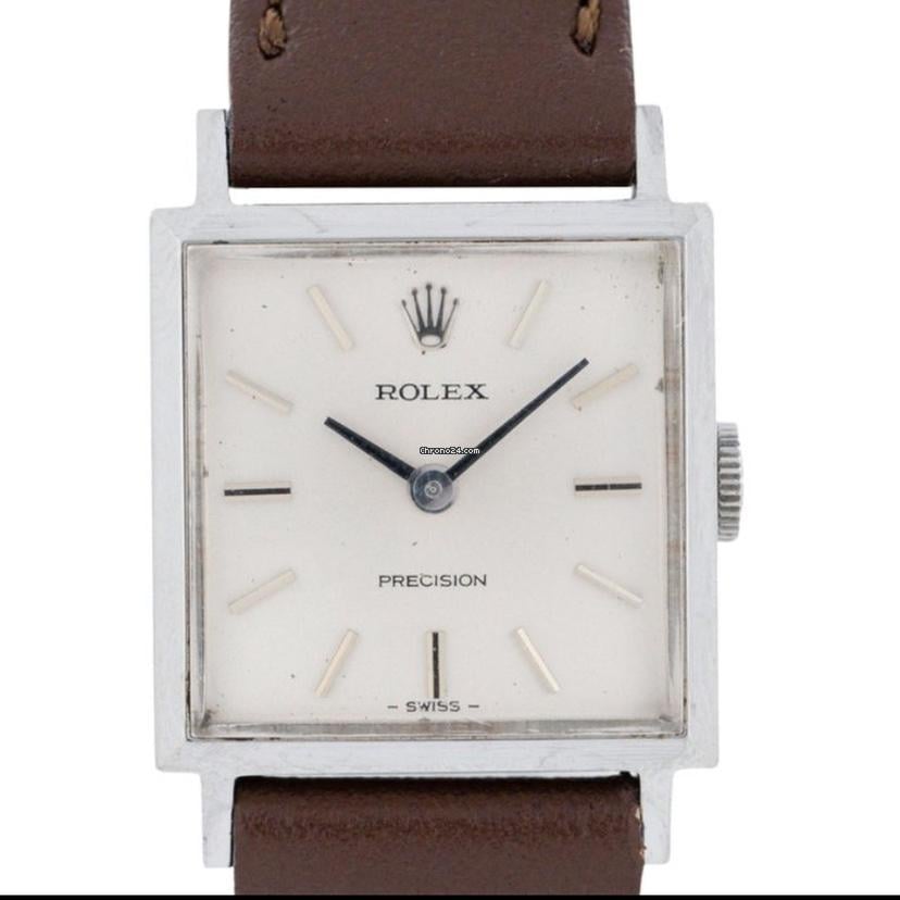Rolex | Precision | 2611 | Steel | 20 mm | Leather | Silver | Manual winding