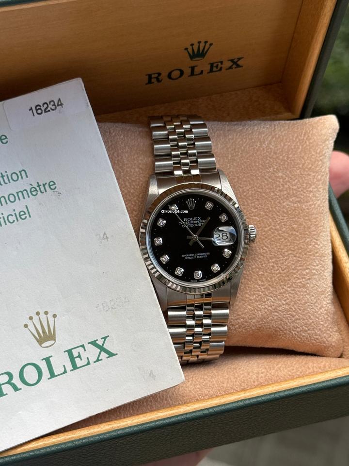 Rolex | Datejust | 16234 | Steel | 36 mm | Steel | Black | Automatic