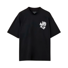 ALLSAINTS Orlando Logo Print Oversized T-Shirt Jet Black