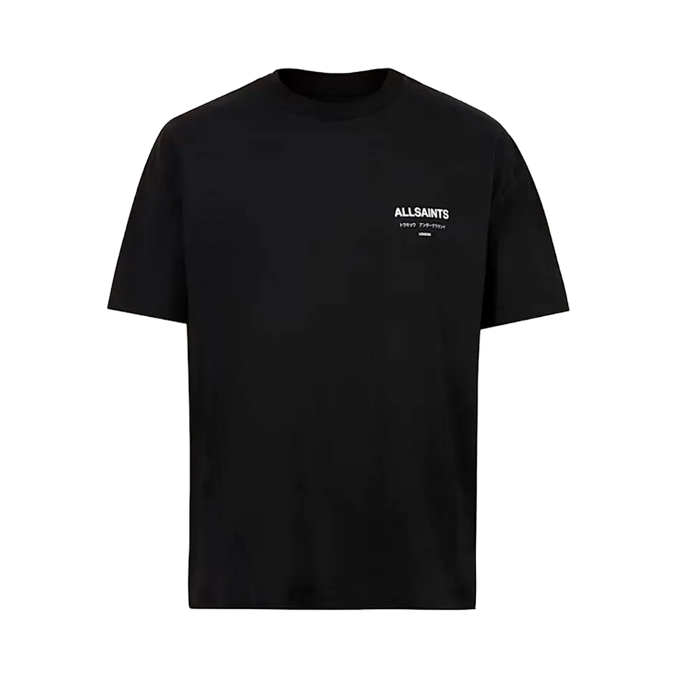 ALLSAINTS Underground Oversized Crew Neck T-Shirt Jet Black