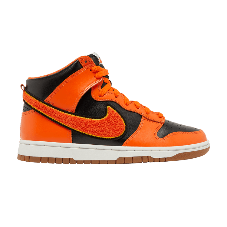 Nike Dunk High Chenille Swoosh Safety Orange