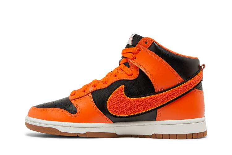 Nike Dunk High Chenille Swoosh Safety Orange