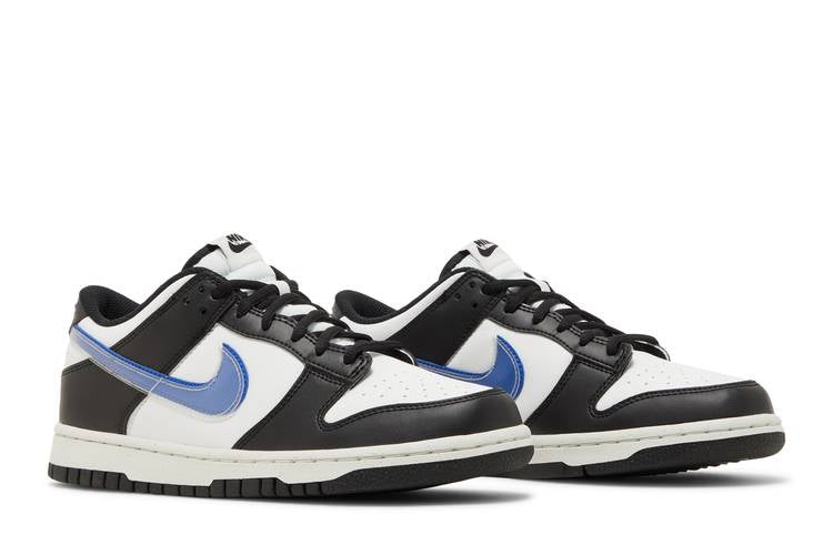 Nike Dunk Low Panda Blue Swoosh