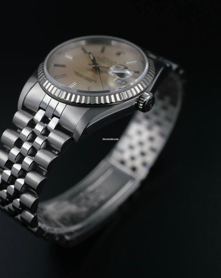 Rolex | Datejust | 16014 | White gold | 36 mm | Steel | White | Automatic