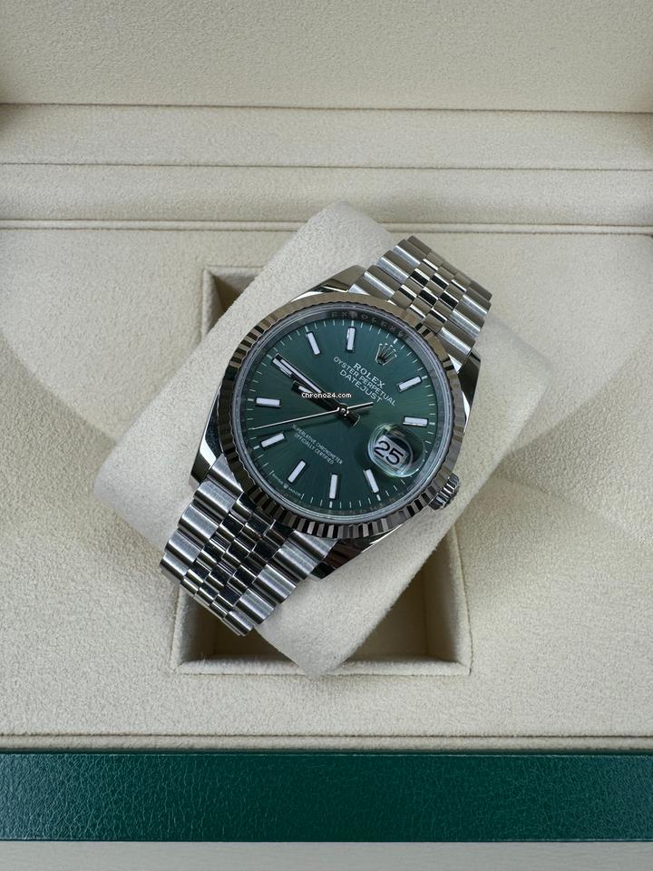 Rolex | Datejust | 126234 | Gold/Steel | 36 mm | Steel | Green | Automatic