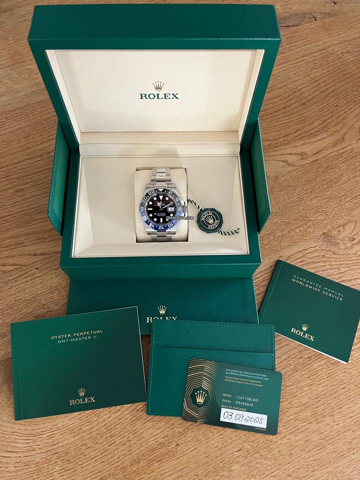 Rolex GMT Batman Full Set Neu und ungetragen