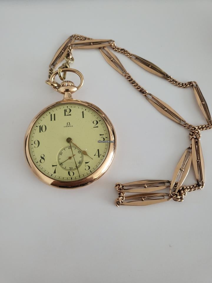 Omega Grand Prix Paris 1900 Taschenuhr aus Gold