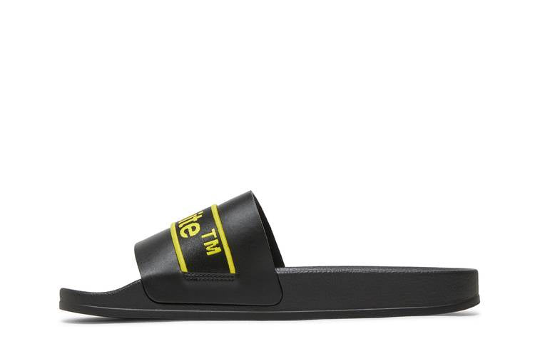 Off White Industrial Sliders Black Yelloww