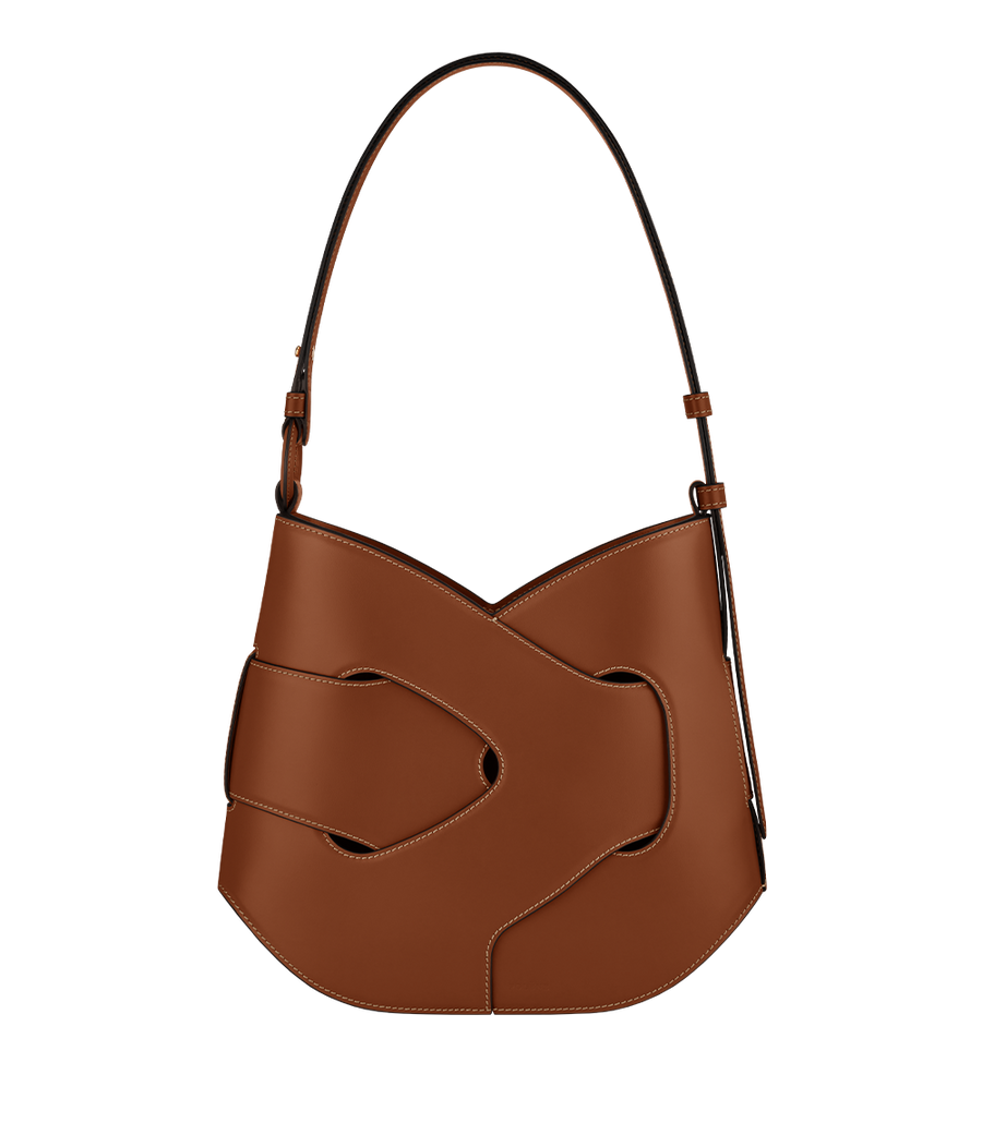 Polene Nodde Hobo Smooth Cognac