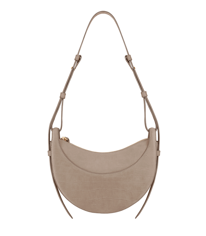 Polene Numero Dix Crocodile Nubuck Taupe