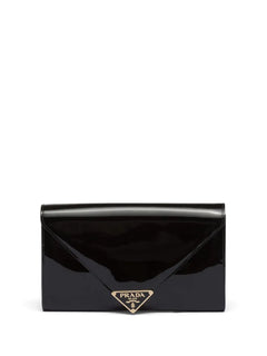 patent-leather envelope bag