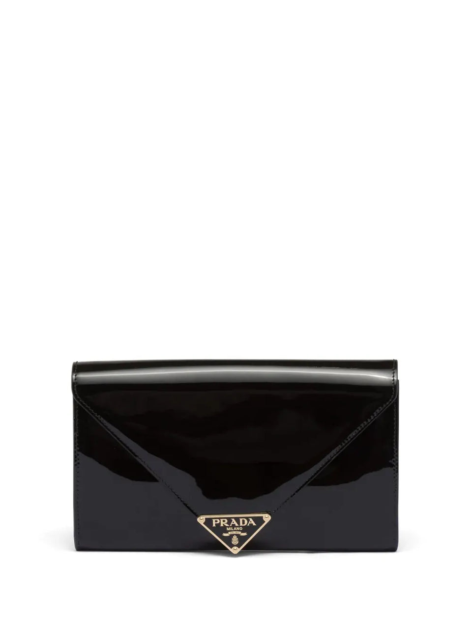patent-leather envelope bag