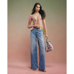 Pink Year Zero Floral Tie Front Cover Up