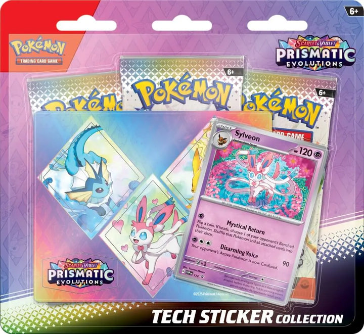 POKÉMON TCG Scarlet &amp; Violet 8.5 Prismatic Evolutions Tech Sticker Collection Assorted