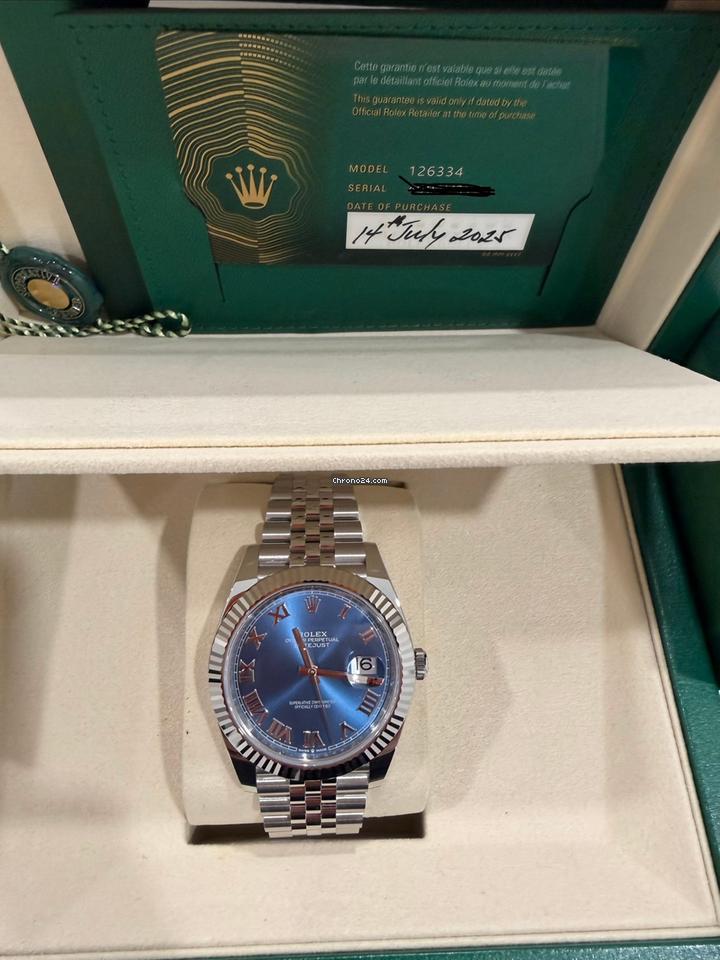 Rolex | Datejust | 126334 | Sapphire crystal | 41 mm | Steel | Blue | Automatic