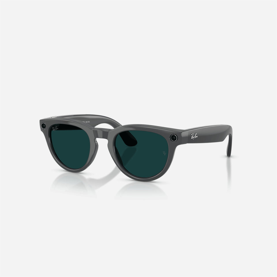 Ray-Ban Meta Headliner Shiny Asteroid Grey Frame Clear-Emerald Lens Transition - Gen 2