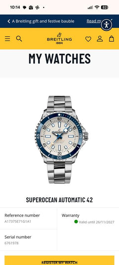 Breitling Superocean 42 Automatic 42 Brand New Full Set Warranty to November 2027
