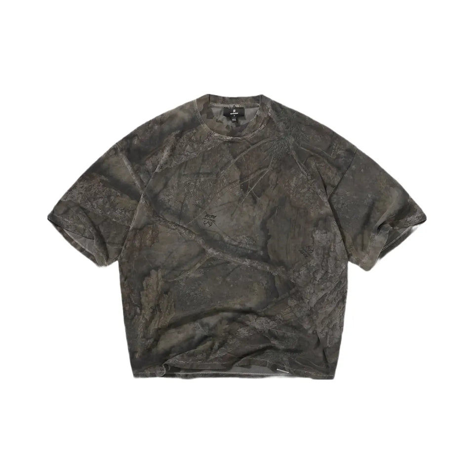 Represent Initial Overdye Realtree Boxy T-Shirt Overdyed Black