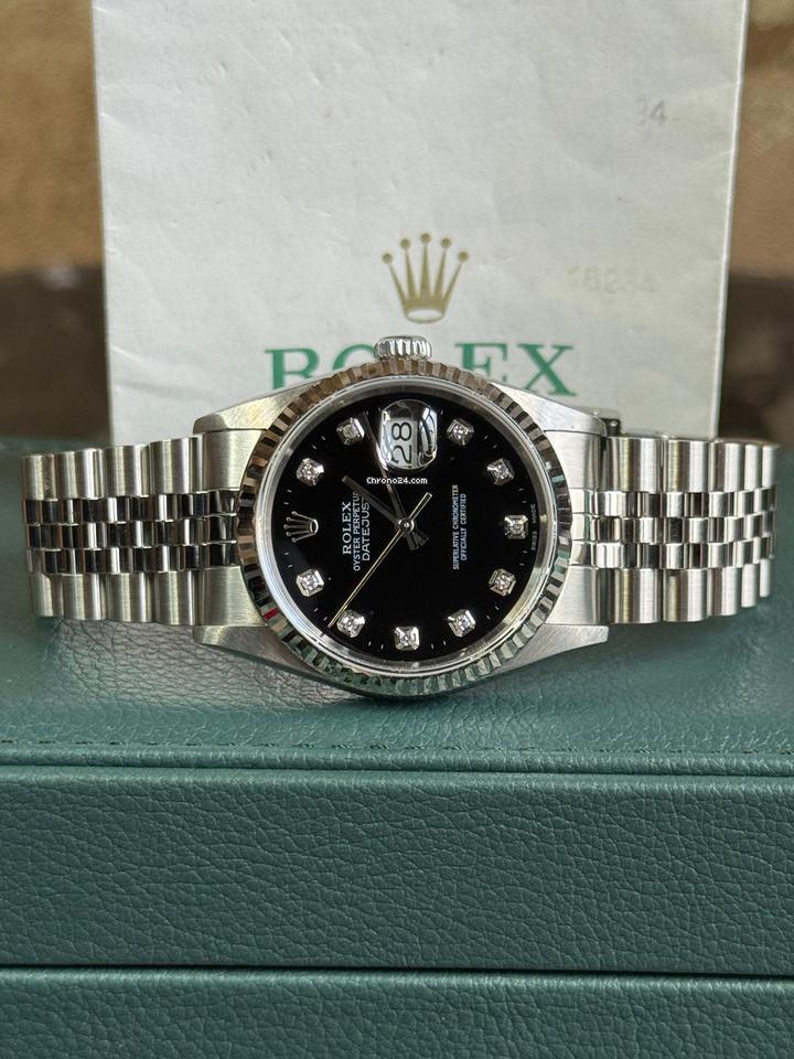 Rolex | Datejust | 16234 | Steel | 36 mm | Steel | Black | Automatic