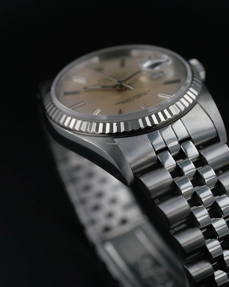 Rolex | Datejust | 16014 | White gold | 36 mm | Steel | White | Automatic