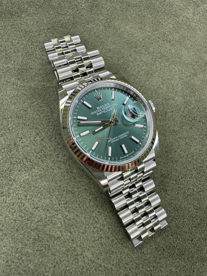 Rolex | Datejust | 126234 | Gold/Steel | 36 mm | Steel | Green | Automatic