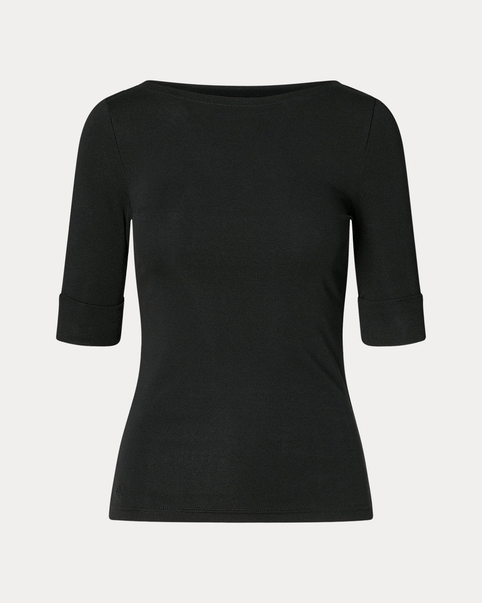 Ralph Lauren Stretch Cotton Boatneck T-Shirt
