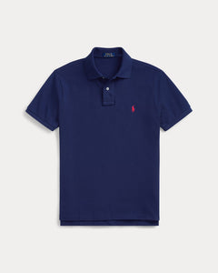 The Iconic Classic Fit Mesh Polo Navy/Red