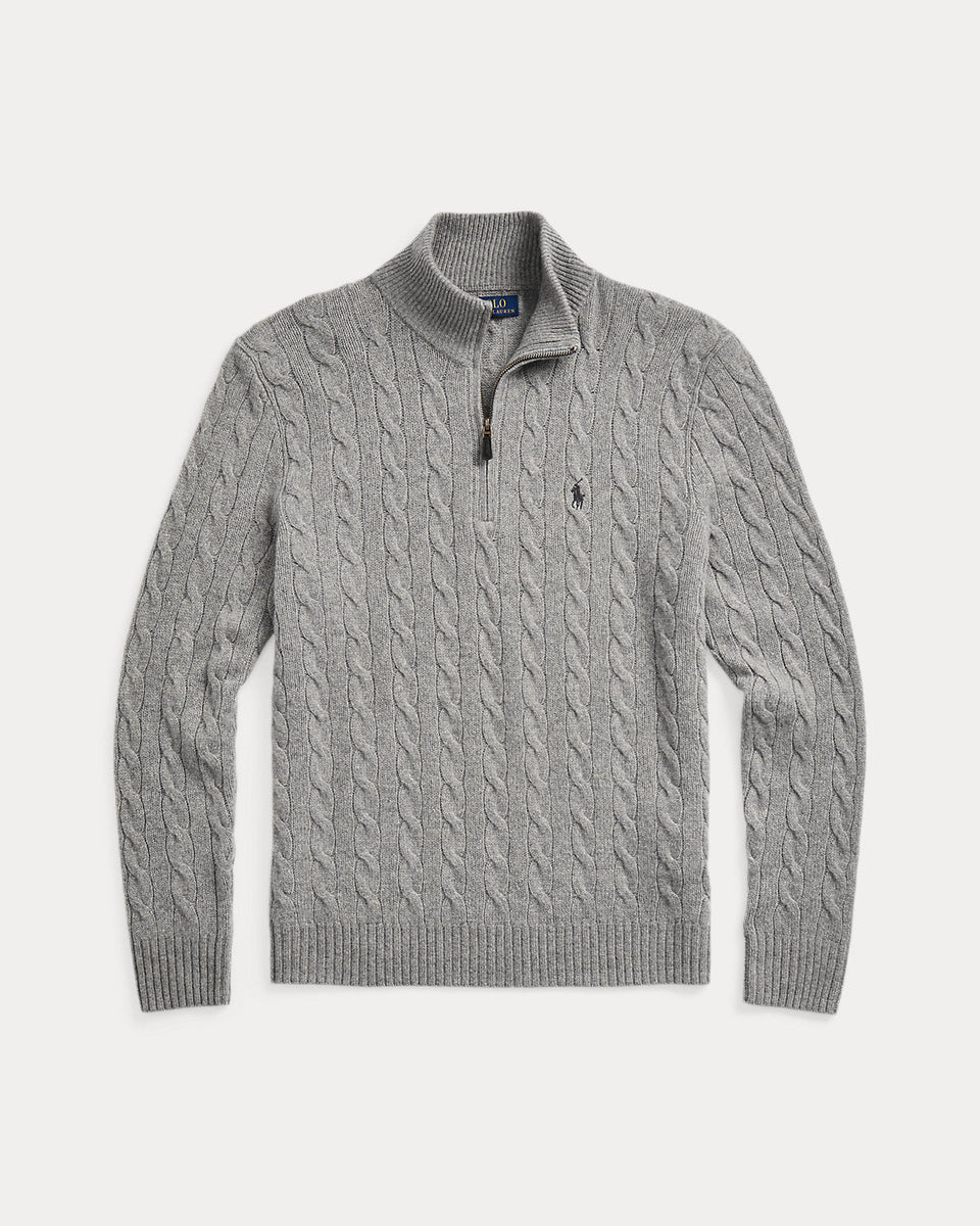 Ralph Lauren CableKnit QuarterZip Sweater