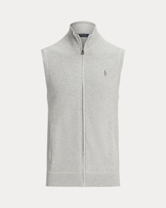 Ralph Lauren MeshKnit Cotton FullZip Sweater Vest
