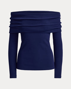 Ralph Lauren Ribbed CottonBlend OfftheShoulder Top