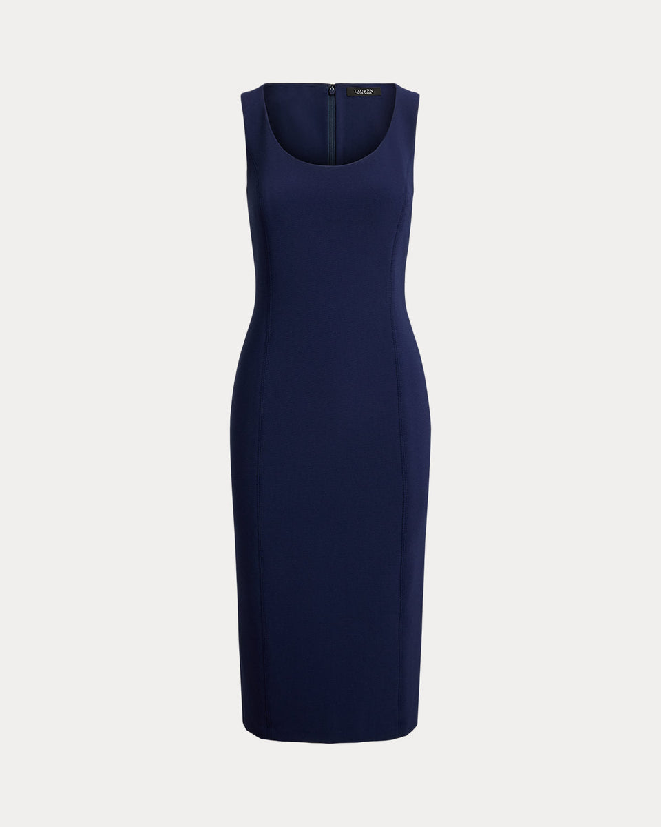 Ralph Lauren Faille Sleeveless Midi Cocktail Dress