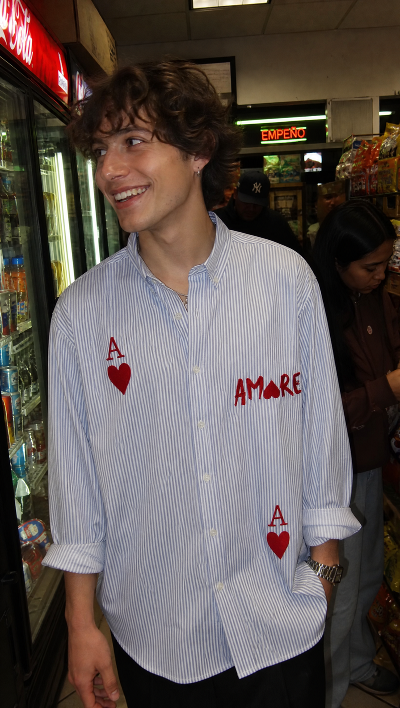 City Off Domes Aamore Blue Stripe Shirt