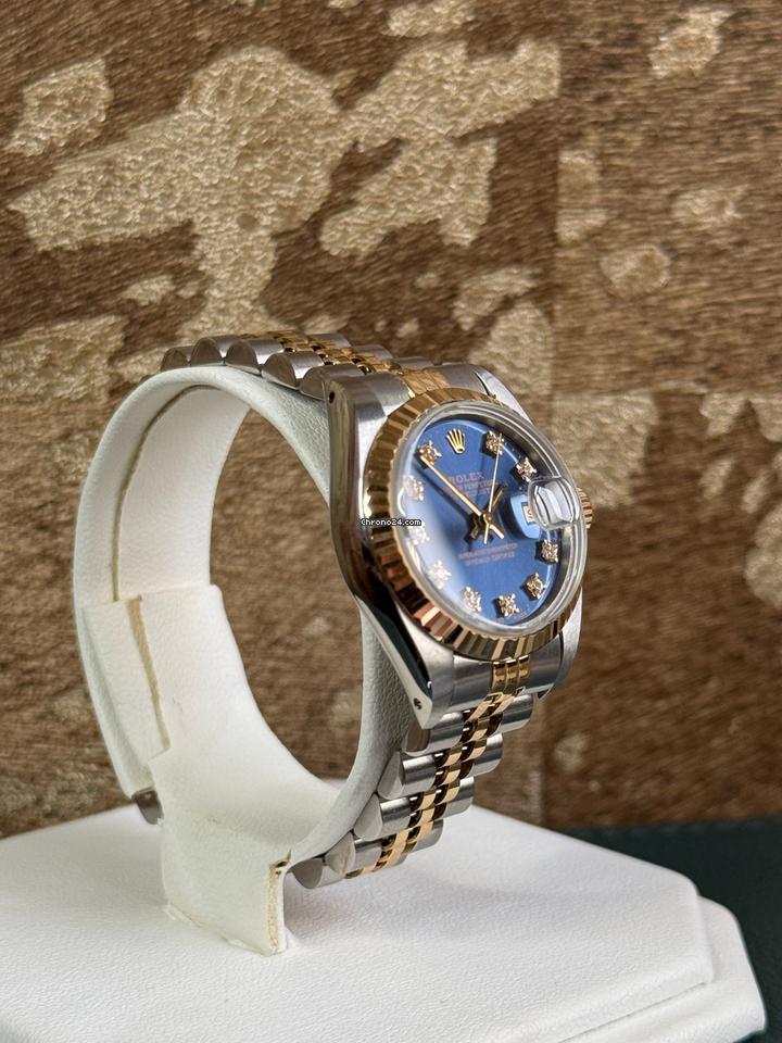 Rolex | Datejust | 69173 | Yellow gold | 26 mm | Gold/Steel | Blue | Automatic