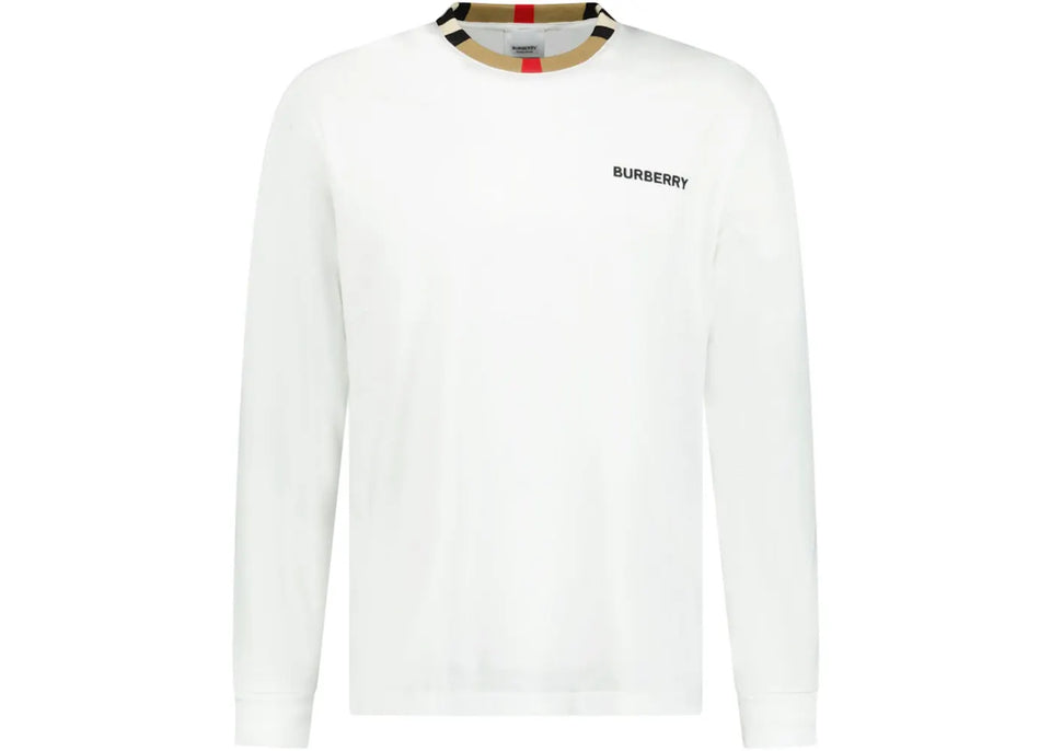 Burberry Long Sleeve Icon T-Shirt White