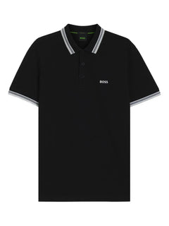 stripes-collar polo shirt