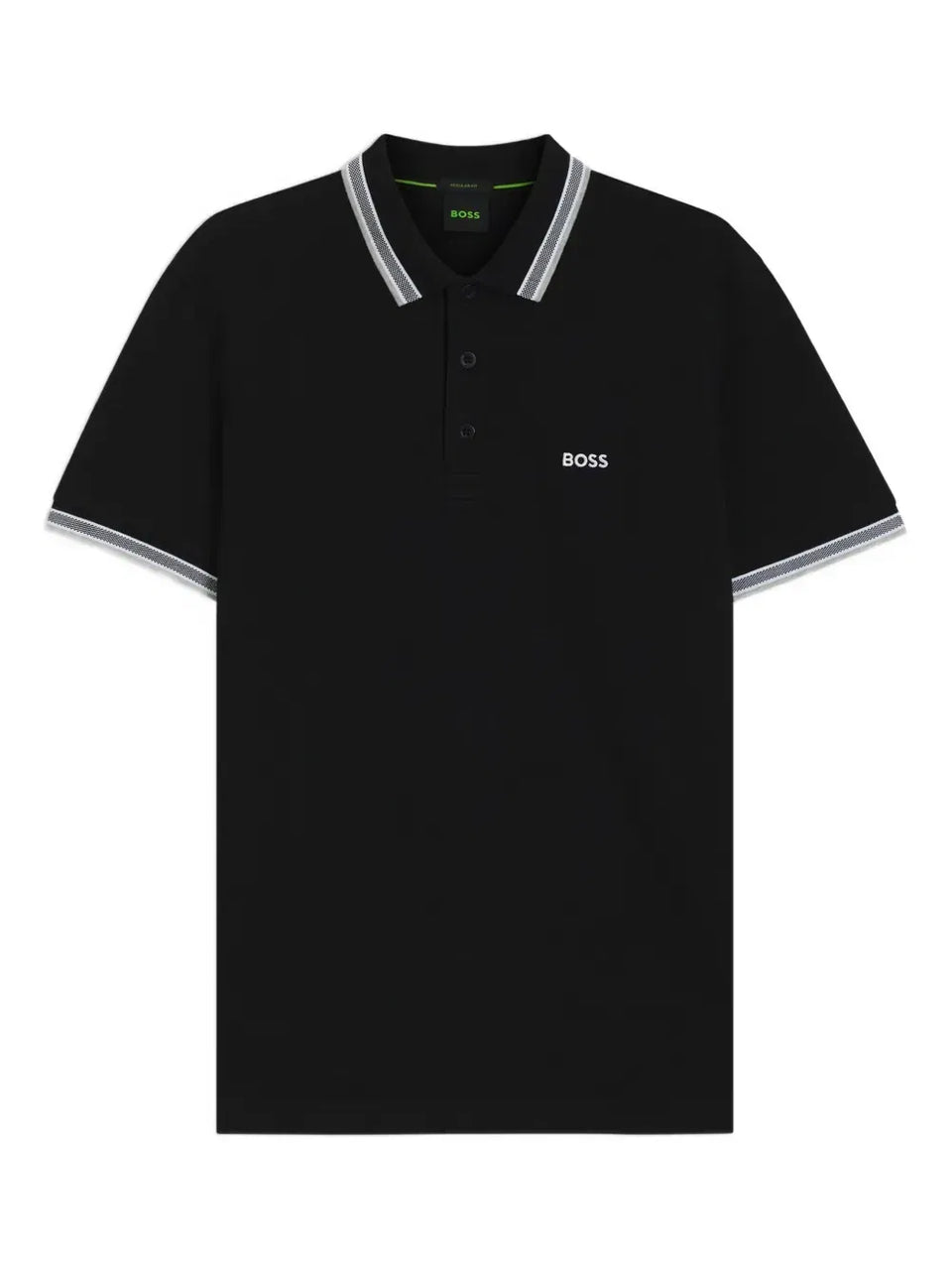 stripes-collar polo shirt