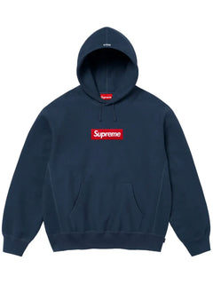 Supreme Box Logo Hoodie Navy'