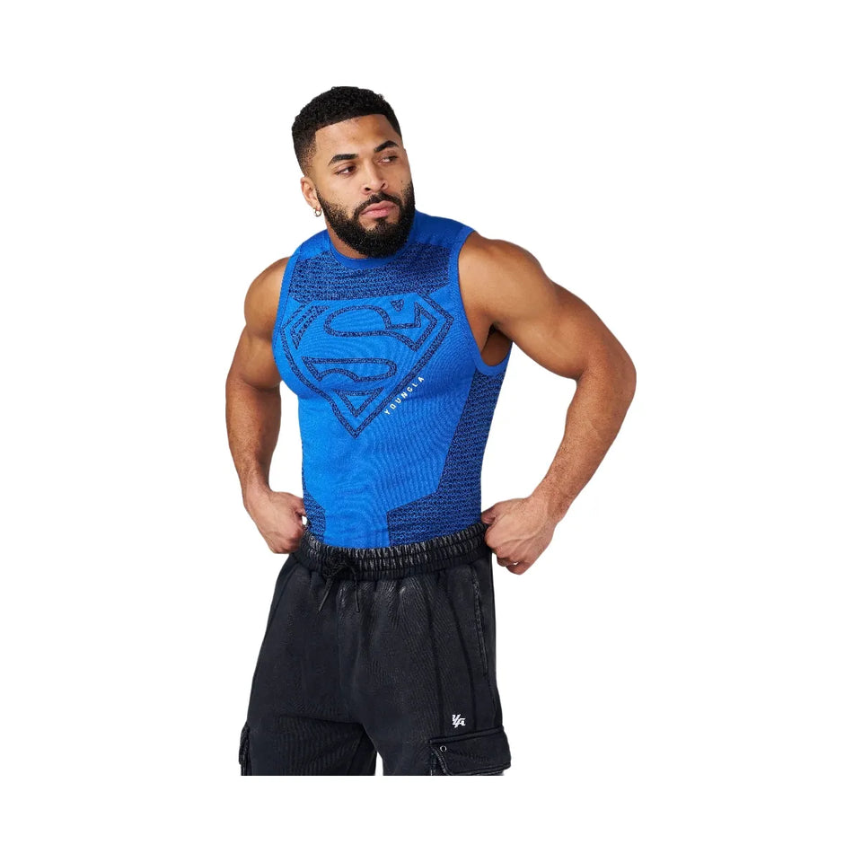 YoungLA Superman Compression Tanks 'Blue'