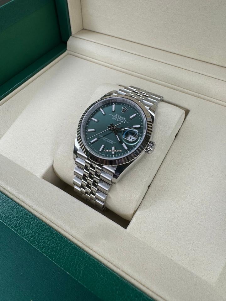 Rolex | Datejust | 126234 | Gold/Steel | 36 mm | Steel | Green | Automatic