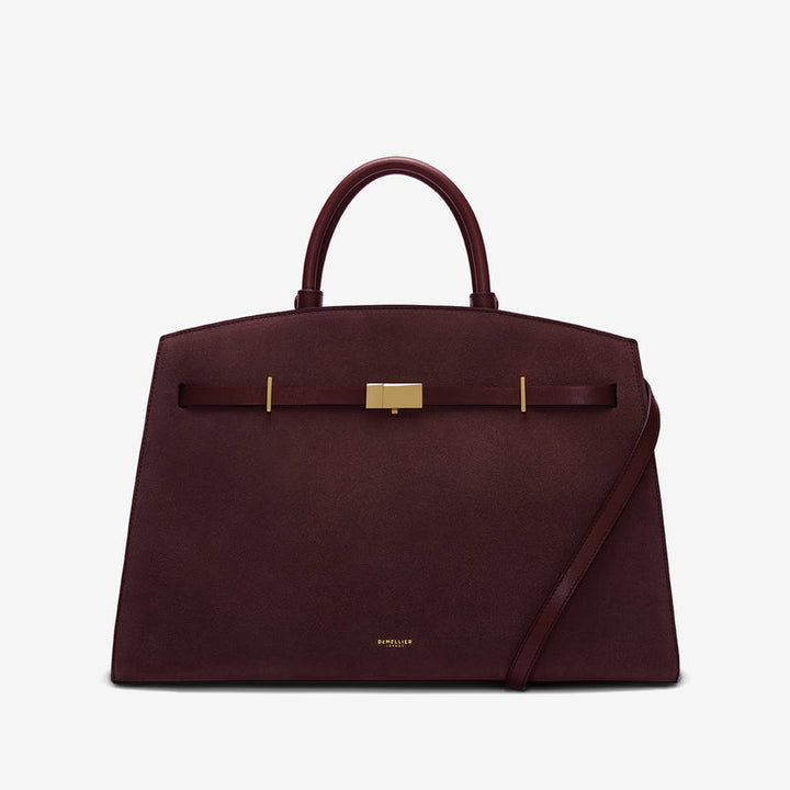 DeMellier The Hudson burgundy suede & burgundy smooth