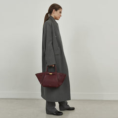 DeMellier The Midi New York burgundy small grain