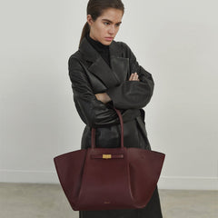 DeMellier The New York burgundy small grain