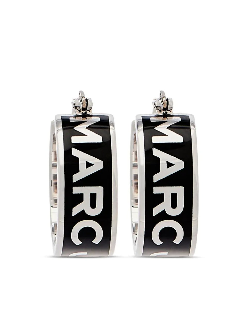 The Button Enamel Logo Hoop earrings