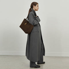 DeMellier The Tokyo Tote mocha suede & mocha smooth