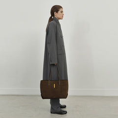DeMellier The Tokyo Tote mocha suede & mocha smooth