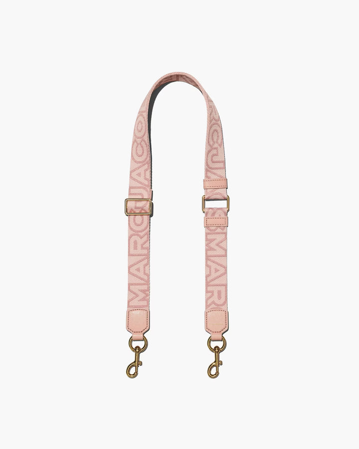 Marc Jacobs Marc Jacobs The Thin Outline Logo Webbing Strap Rose Multi Rose Multi